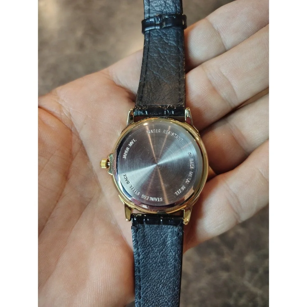 New Vintage 2009 TFX by Bulova Mens Quartz Watch 14k Plated fuex Alligator Strap